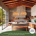 Ver imagem 3 de Pendente Fibra Natural Artesanal Boho Bambu Fib01