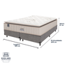 Cama Box Cinza e Colchão King Resistance Molas Lfk Sealy - 3