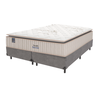 Cama Box Cinza e Colchão King Resistance Molas Lfk Sealy - 1