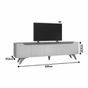Ver imagem 4 de Rack Grecia para Tv até 75 Polegadas 4 Portas 1 Gaveta:naturalle/off