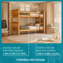 Ver imagem 4 de Beliche Solteiro Madeir Maciça Reforçada com Grade e Escada