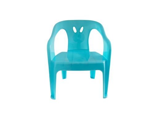 3 Cadeiras Mini Poltrona Infantil de Plástico Azul - 3