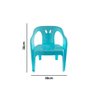 3 Cadeiras Mini Poltrona Infantil de Plástico Azul - 2