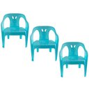 Ver imagem 1 de 3 Cadeiras Mini Poltrona Infantil de Plástico Azul