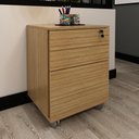 Ver imagem 2 de Gaveteiro Arquivo com Chave e Rodízios Multimóveis Cr25045 Amêndoa