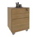 Ver imagem 1 de Gaveteiro Arquivo com Chave e Rodízios Multimóveis Cr25045 Amêndoa