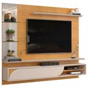 Ver imagem 2 de Painel para TV 60 pol com Bancada Suspensa 180cm Judá D05 Cedro Bali - Lyam Decor