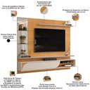 Ver imagem 3 de Painel para TV 60 pol com Bancada Suspensa 180cm Judá D05 Cedro Bali - Lyam Decor
