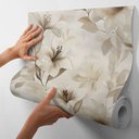 Ver imagem 4 de Papel de Parede Adesivo Vinílico Decorativo Floral para Quartos e Salas