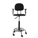 Ver imagem 2 de Cadeira Caixa Alta com Rodizios Bracos de Regulagem de Altura Atendimento Recepção Balcão Popmov Cai