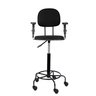 Cadeira Caixa Alta com Rodizios Bracos de Regulagem de Altura Atendimento Recepção Balcão Popmov Cai - 2