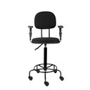 Ver imagem 1 de Cadeira Caixa Alta com Rodizios Bracos de Regulagem de Altura Atendimento Recepção Balcão Popmov Cai