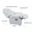 Ver imagem 6 de Cadeira Poltrona Estética Cílios Reclinável Barão com Assento de Elevação Corano