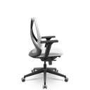 Ver imagem 2 de Cadeira Plaxmetal Bix X+ Base Italia Mecanismo Sincron Tela Branca Assento Poliéster Branco