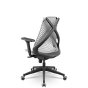 Ver imagem 3 de Cadeira Plaxmetal Bix X+ Base Italia Mecanismo Sincron Tela Branca Assento Poliéster Branco