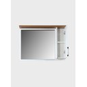 Ver imagem 5 de Gabinete para Banheiro com Cuba e Espelheira 80cm Mdf Freijo com Branco Paris - On Móveis