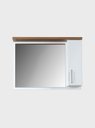 Ver imagem 6 de Gabinete para Banheiro com Cuba e Espelheira 80cm MDF Freijo com Branco Paris - On Móveis