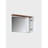 Gabinete para Banheiro com Cuba e Espelheira 80cm Mdf Freijo com Branco Paris - On Móveis - 7