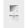 Gabinete para Banheiro com Cuba e Espelheira 80cm Mdf Freijo com Branco Paris - On Móveis - 10
