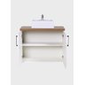 Gabinete para Banheiro com Cuba e Espelheira 80cm Mdf Freijo com Branco Paris - On Móveis - 15