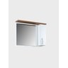 Gabinete para Banheiro com Cuba e Espelheira 80cm Mdf Freijo com Branco Paris - On Móveis - 6