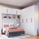 Ver imagem 1 de Guarda-Roupa Casal Modulado Athenas 10 Portas 4 Gavetas Branco - Doripel