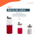 Ver imagem 2 de Kit 3 jarras de vidro borossilicato suco com tampa de bambu - Oikos