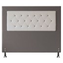 Ver imagem 1 de Cabeceira Queen 1,60m Havana Suede com Corino Branco - Pallazio - Cinza