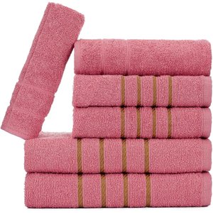 Jogo de Toalha Montreal 2 Banhão + 2 Rosto + 2 Tapete Piso Luxuoso 100% Algodão Crochê