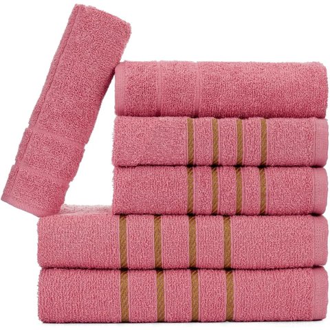 Jogo de Toalha Montreal 2 Banhão + 2 Rosto + 2 Tapete Piso Luxuoso 100% Algodão Crochê