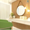 Ver imagem 4 de Espelho Adnet Decorativo Redondo 60cm com Alça Caramelo