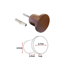 Ver imagem 6 de Espelho Adnet Decorativo Redondo 60cm com Alça Caramelo