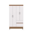Ver imagem 4 de Guarda Roupa Roupeiro Solteiro Ideal 4 Portas Plus Flex Branco Camarim Vila Rica
