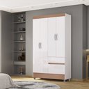 Ver imagem 1 de Guarda Roupa Roupeiro Solteiro Ideal 4 Portas Plus Flex Branco Camarim Vila Rica