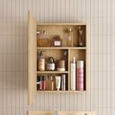 Ver imagem 4 de Conjunto para Banheiro com Espelheira e Cuba de Porcelanato 60cm Fox Yescasa Wood
