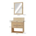 Ver imagem 3 de Conjunto para Banheiro com Espelheira e Cuba de Porcelanato 60cm Fox Yescasa Wood