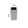 Lixeira em Aço Inox 15l Aro Quadrada - 2
