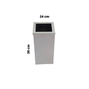 Ver imagem 2 de Lixeira em Aço Inox 15l Aro Quadrada
