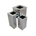 Ver imagem 3 de Lixeira em Aço Inox 15l Aro Quadrada