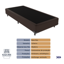 Ver imagem 2 de Cama Box Solteiro Marrom+colchão Airtech Molas Ortobom