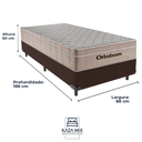 Ver imagem 3 de Cama Box Solteiro Marrom+colchão Airtech Molas Ortobom