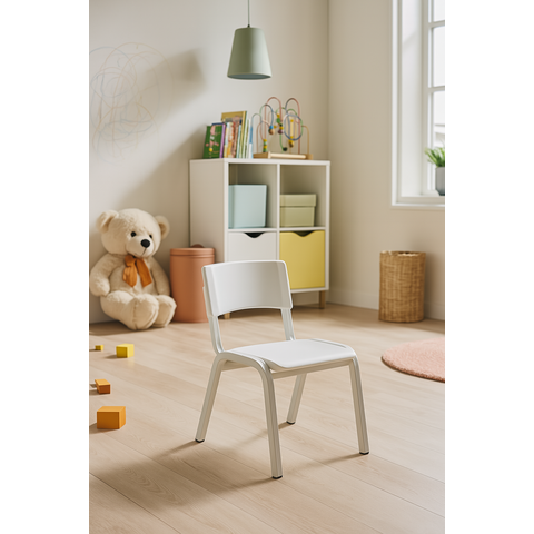 Cadeira Infantil Iso Branca Brinquedoteca Escolas Ecomhome