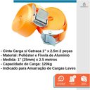 Ver imagem 2 de Kit 8 Cinta para Amarração de Carga sem Catraca 1" x 2,5m - Starfer
