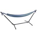 Ver imagem 4 de Rede de Descanso Dormir com Suporte Desmontável Área de Lazer Camping Importway Iwsrr-Az Azul