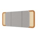 Ver imagem 5 de Kit Cabeceira Painel Queen Tela Natural Parede MDF Tecido Linho Cinza Freijó Dalla Costa Móveis