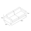 Ver imagem 3 de Sofá 4 Lugares 260cm Break Estilo Moderno Linho Pés em Madeira Maciça