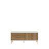 Rack Yves 135 Cm Freijó Off White Fosco Dourado - 1