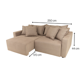 Sofá Mônaco 2 Lugares Tecido Suede 2,50m - 3