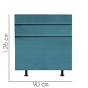 Ver imagem 2 de Cabeceira Estofada Argentina 90cm Solteiro para Cama Colchão Box Quarto Suede Azul Turquesa -