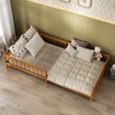 Ver imagem 7 de Cama Montessori Reforçada Infantil 90x190cm Madeira com Estrado Cor Mel Dudy Idimex